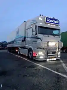 Witte vrachtwagen met bullbar