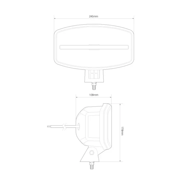 LED verstraler 1000 Lumen | met dagrijverlichting| 12-24v | 30cm. kabel | DL245 - Image 9