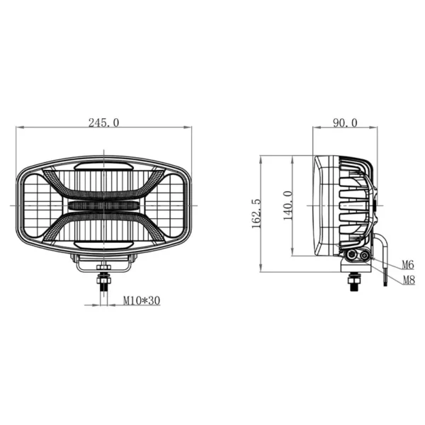 OZZ XO 1 LED verstraler | Zwart/Ovaal | 8160 lumen | 88105 - Afbeelding 3