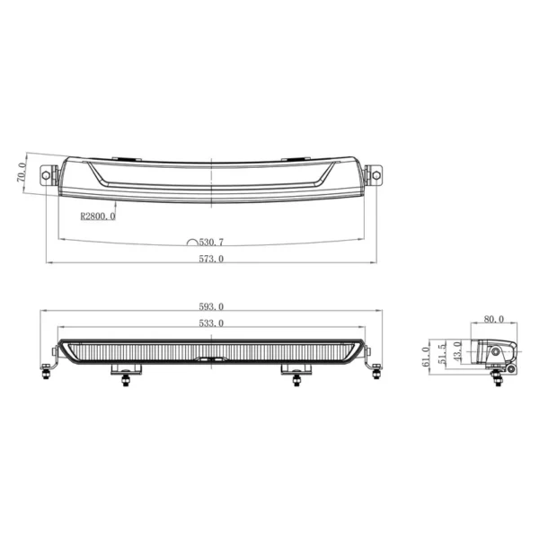 OZZ XB1 LED Lichtbalk 20" | 7000 lumen (excl. pos.licht) | 88202 – Bild 4