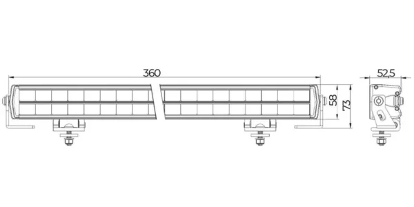 LED bar | Geminus 1 | 10.800 lumen | 36cm. | 9-36v | IP69K | LC1-120108 – Bild 9