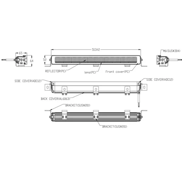 Tralert Skybar 510 incl. amber/wit dagrij & flitser 9000lm | LC2-10590.1 - Afbeelding 4