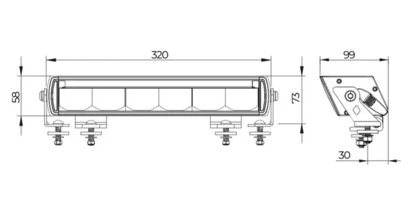 LED bar | Shadow 1 | amber/wit | 5700 lumen | 9-36v | LD3-6057 - Afbeelding 9