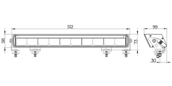 LED bar | Shadow 2 | amber/wit | 9500 lumen | 9-36v | LD3-10095 - Image 8