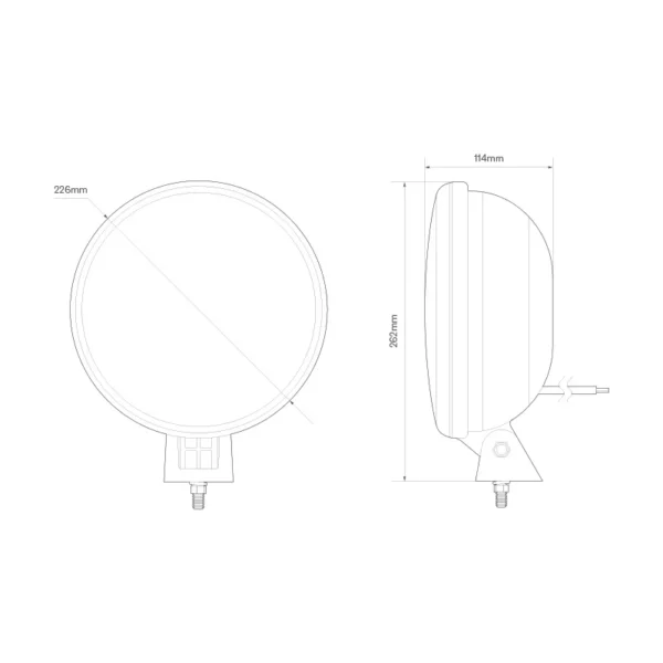 LED R112 verstraler | met dagrijverlichting | 12-24v | 30cm. kabel | DL226 – Bild 9